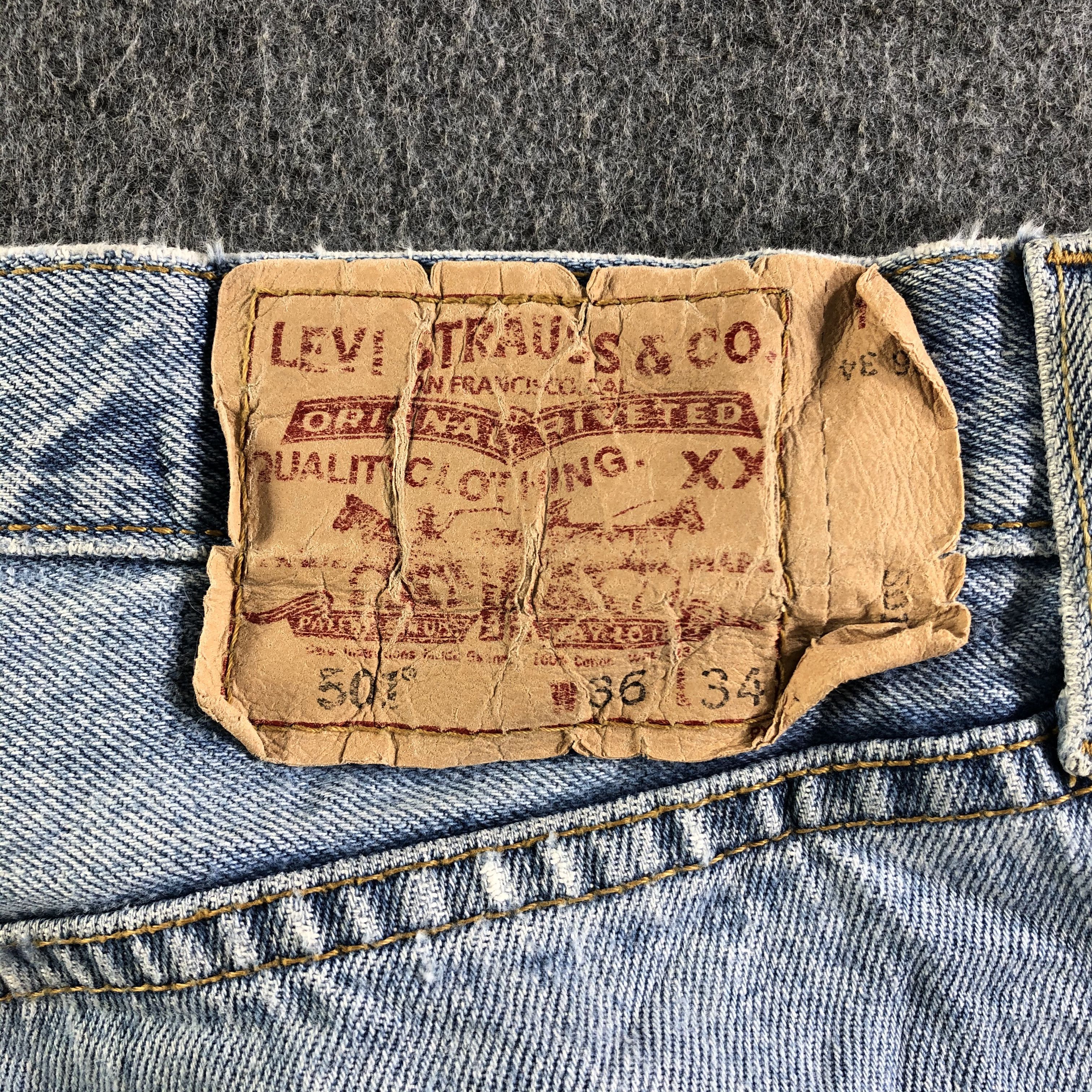Levi's Vintage 90s Blue Wash Levis 501 Jeans-J4191 Size US 36 / EU 52 - 5 Thumbnail