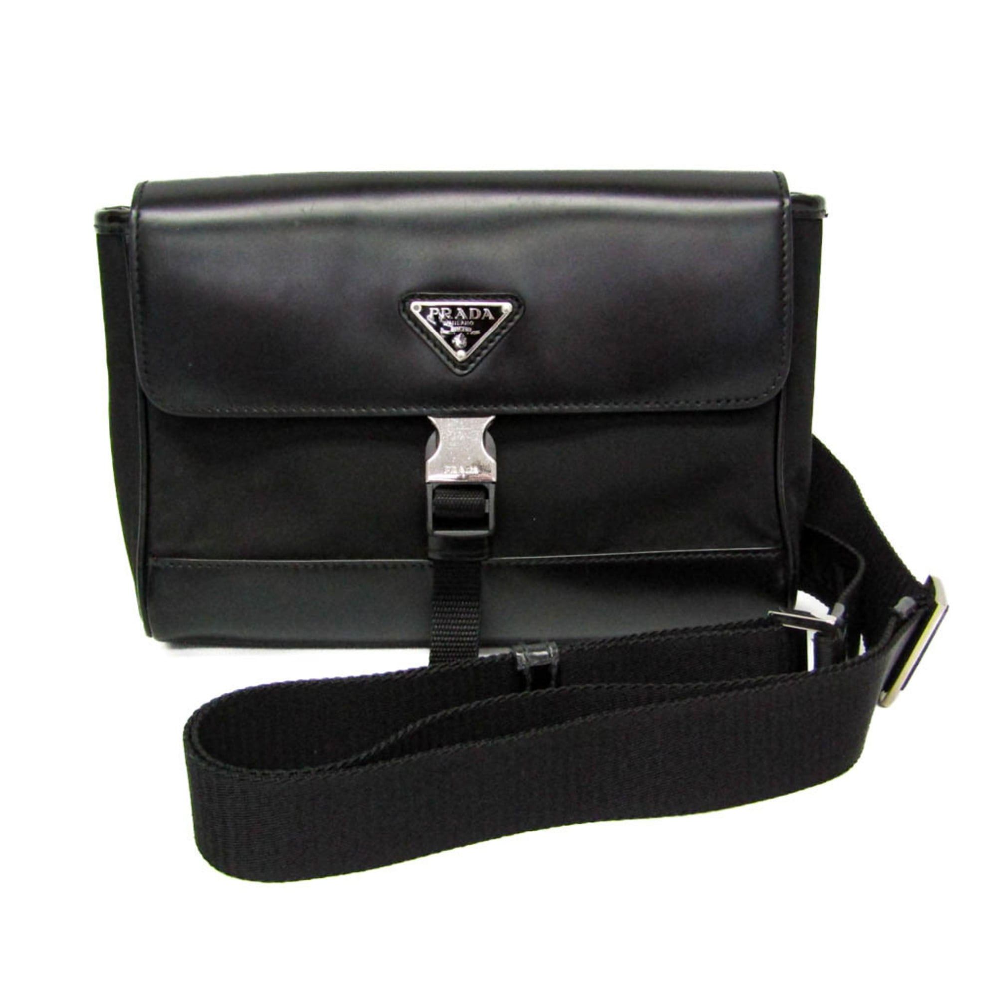 Prada Prada RE-NYLON 2VD044 Women,Men Nylon,Leather Shoulder Bag Black Size ONE SIZE - 1 Thumbnail