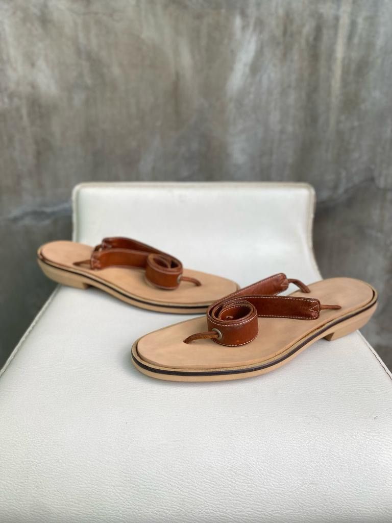 Issey Miyake Spiral Strap Low Heel Sandals Size US 7 / IT 37 - 7 Thumbnail