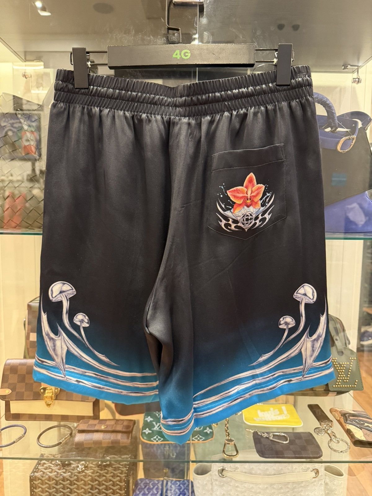 Casablanca Casablanca Chrome Mushroom Silk Shorts Size US 30 / EU 46 - 2 Thumbnail