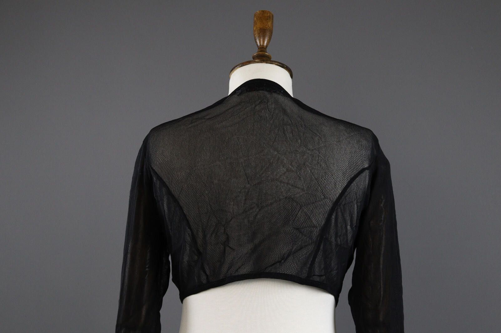 Designer C'Fait Pour Vous Paris Open Front Mesh Cape Sweater Size 1 Size M / US 6-8 / IT 42-44 - 6 Thumbnail