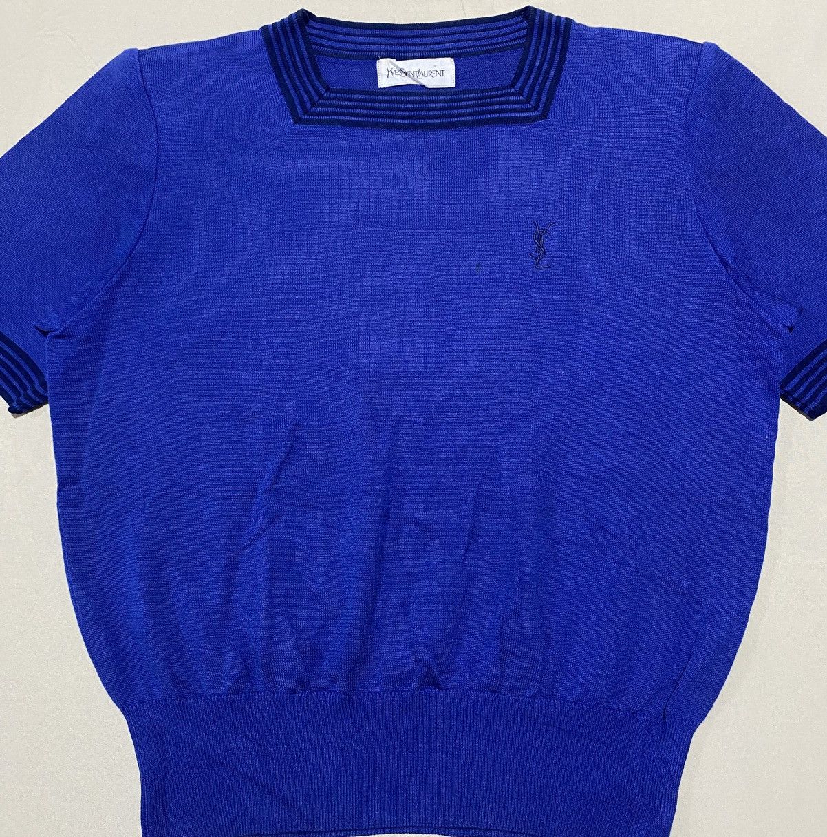 Yves Saint Laurent Yves Saint Laurent Knit Short Sleeve Summer Knit Size M / US 6-8 / IT 42-44 - 2 Thumbnail
