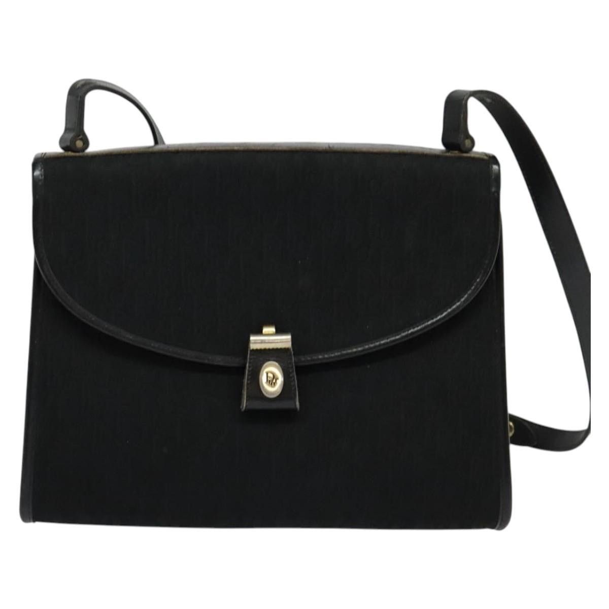 Dior DIOR Trotter Canvas Shoulder Bag Black Gold Size ONE SIZE - 2 Thumbnail