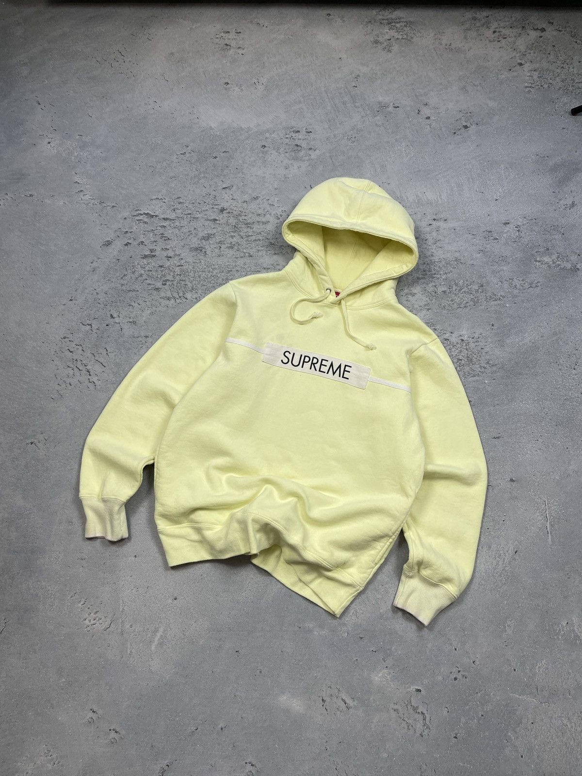 Supreme Supreme Oversized Box Logo Lemon Hoodie Grailed