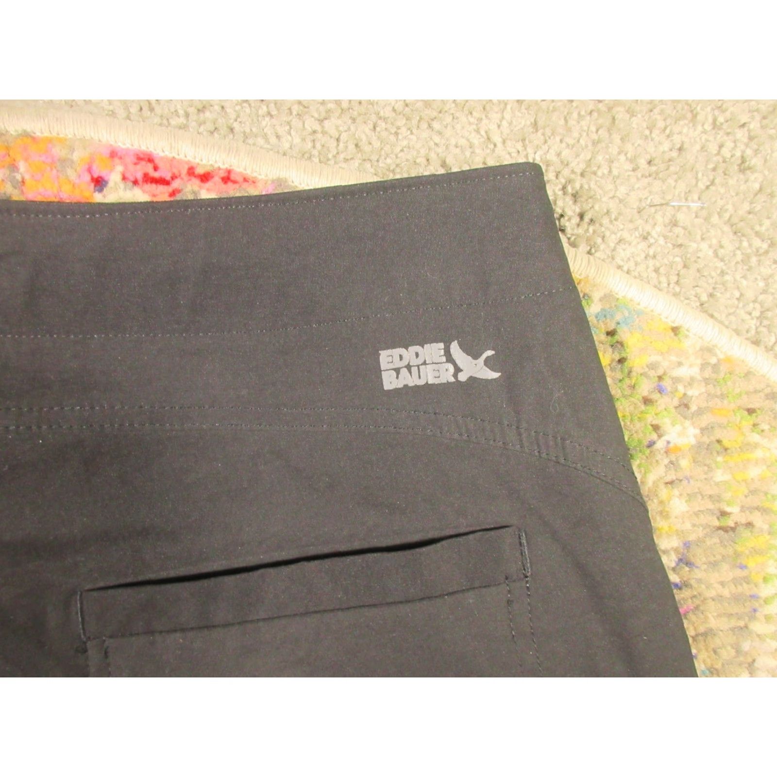 Eddie Bauer Eddie Bauer Pants Women 10 Black Nylon Spandex Lightweight Stretch Pockets Inseam 32 Mid Rise Flat Front Straight Chino Solid Zip Travex Womens Size 32" / US 10 / IT 46 - 3 Thumbnail