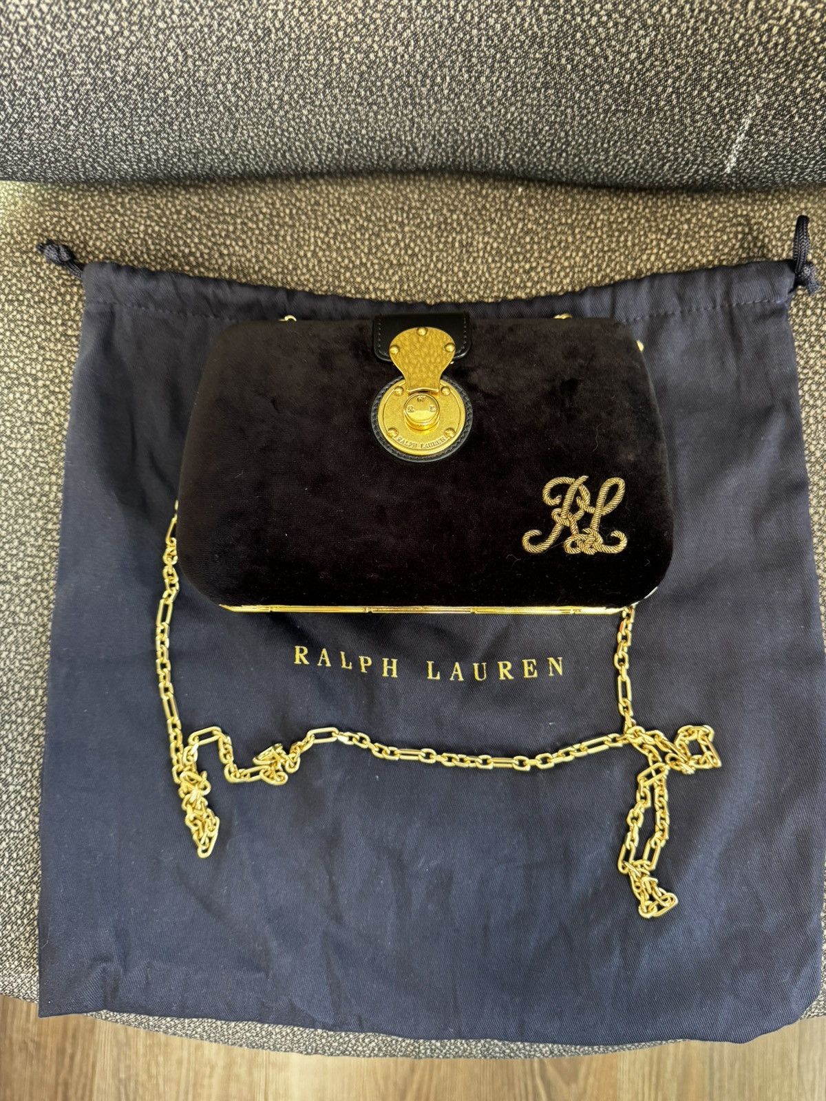 RRL Ralph Lauren Ralph Lauren Ricky Velvet Clutch Bag Brand New $2850 Size ONE SIZE - 1 Thumbnail
