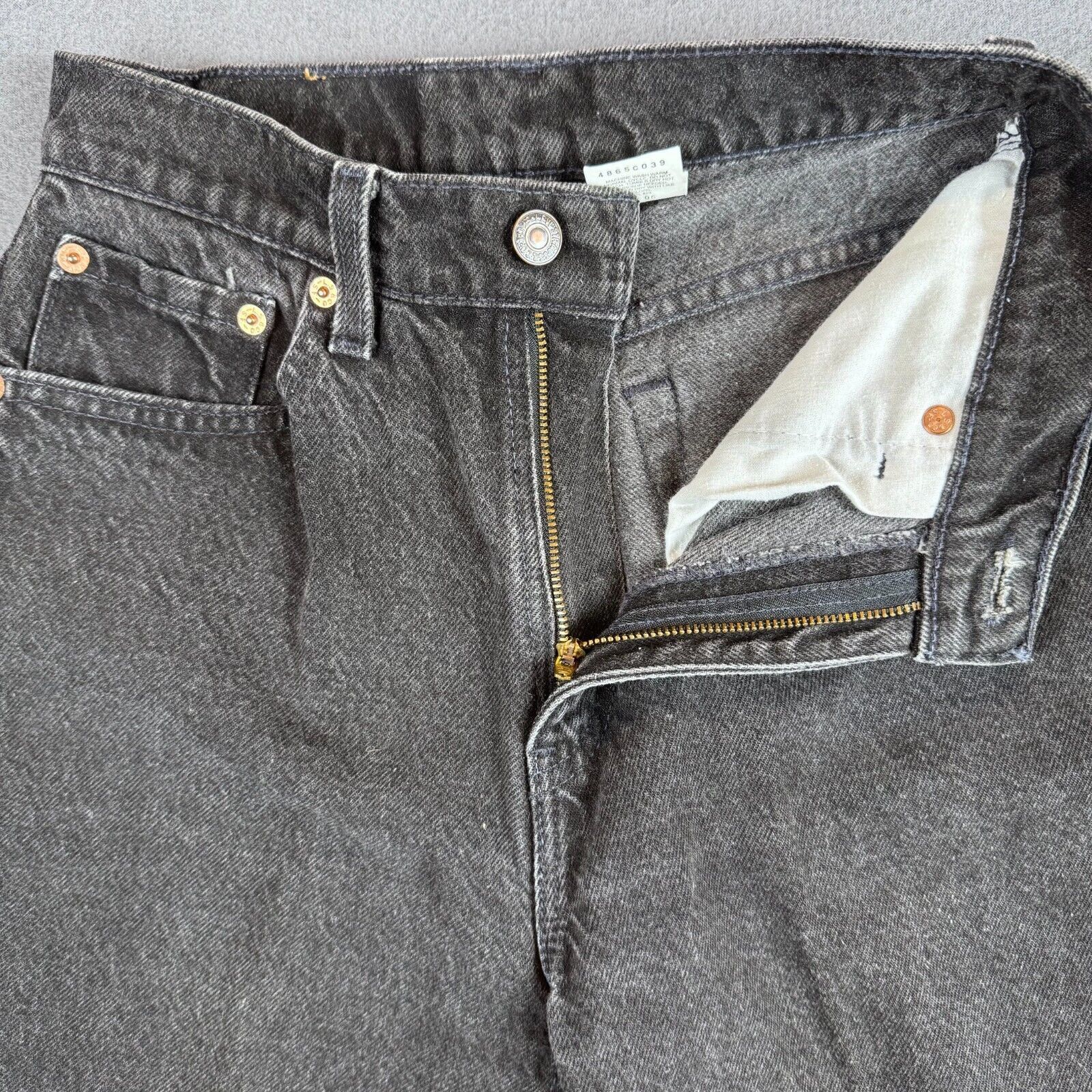 Levi's Levi's 521 Jeans Womens 6P Black Tapered Fit MADE IN USA Size 24" / US 00 / IT 34 - 4 Thumbnail