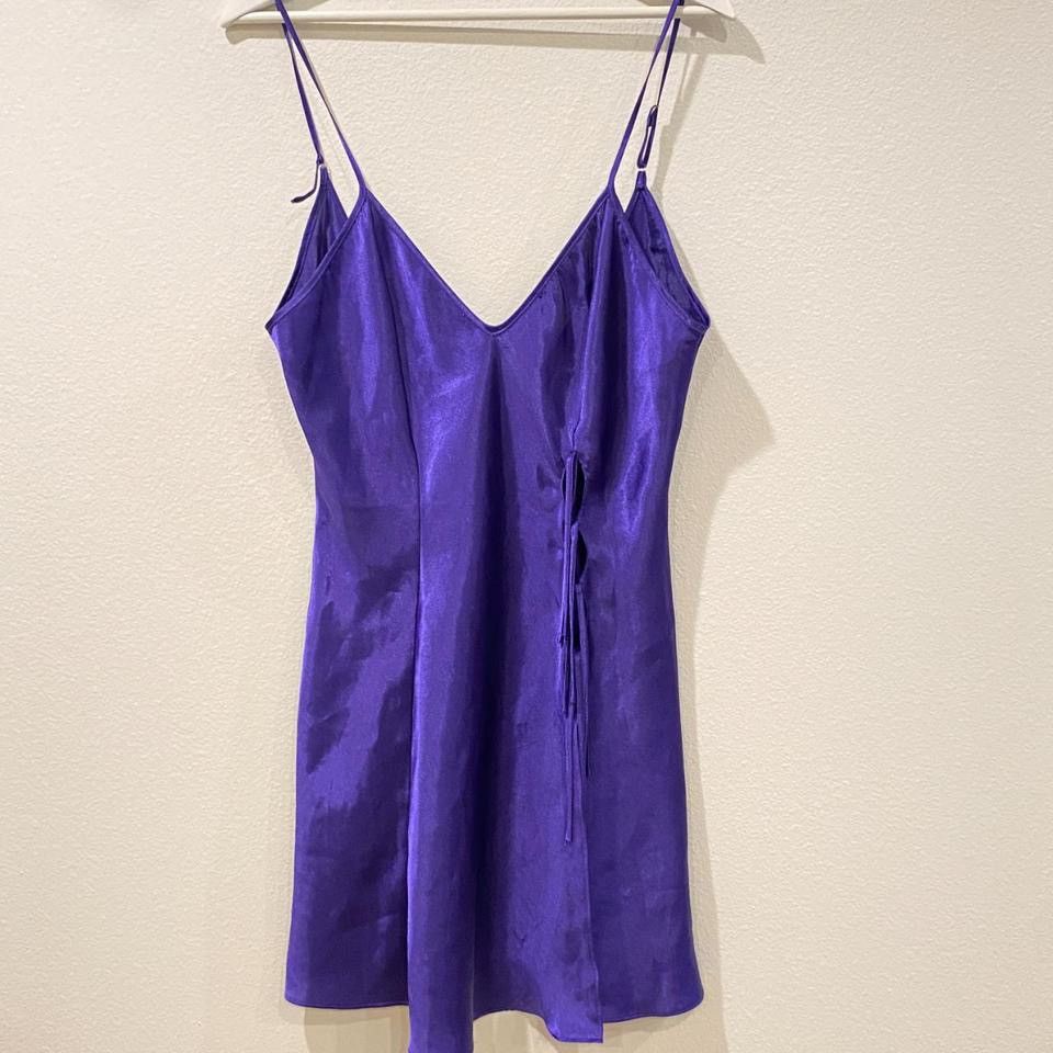 Vintage Frederick's of Hollywood Rich Purple Slip Dress Size S / US 4 / IT 40 - 1 Thumbnail