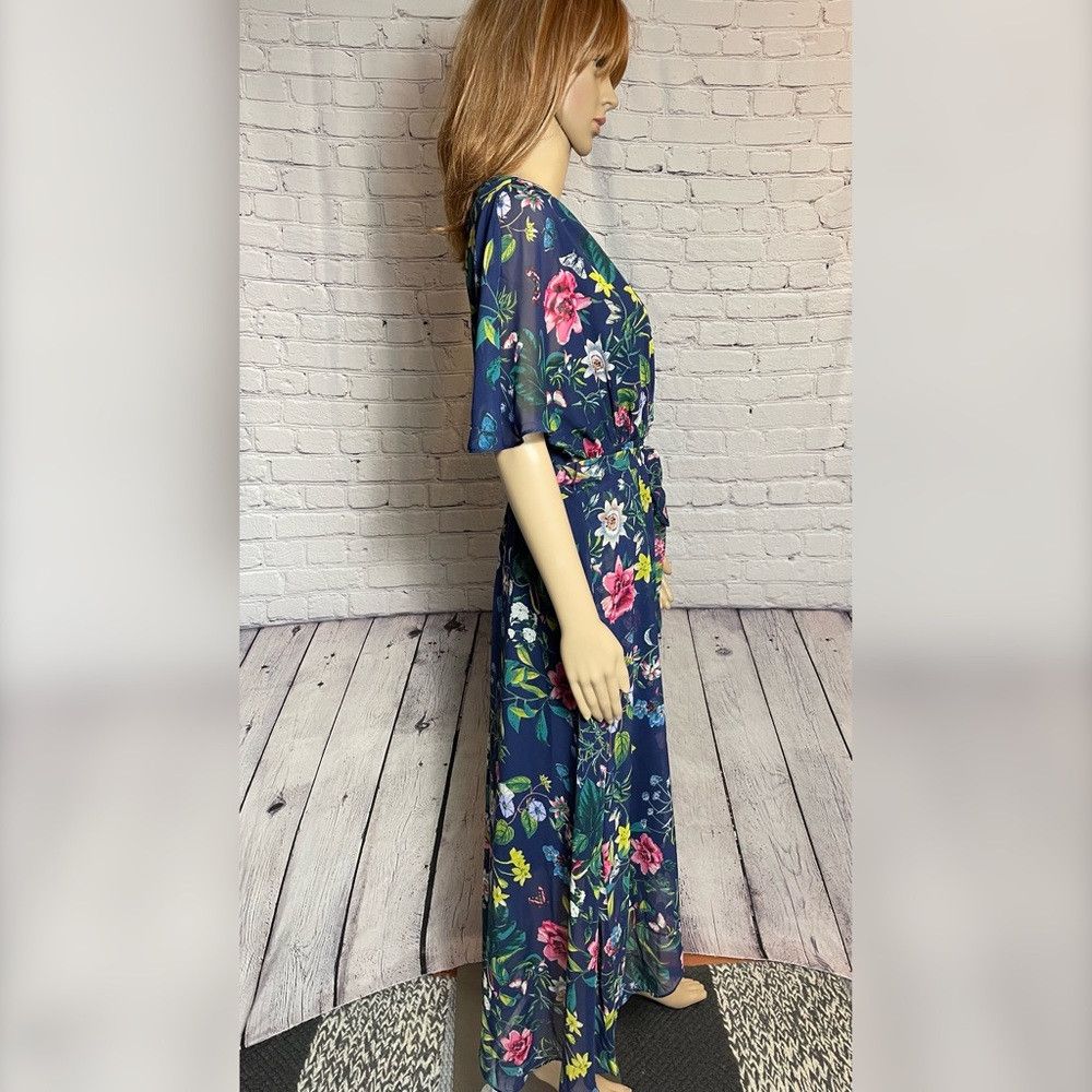 Other NWT New $168 Eliza J ​Floral High Low Blue Dress Size 14 Size XL / US 12-14 / IT 48-50 - 3 Thumbnail