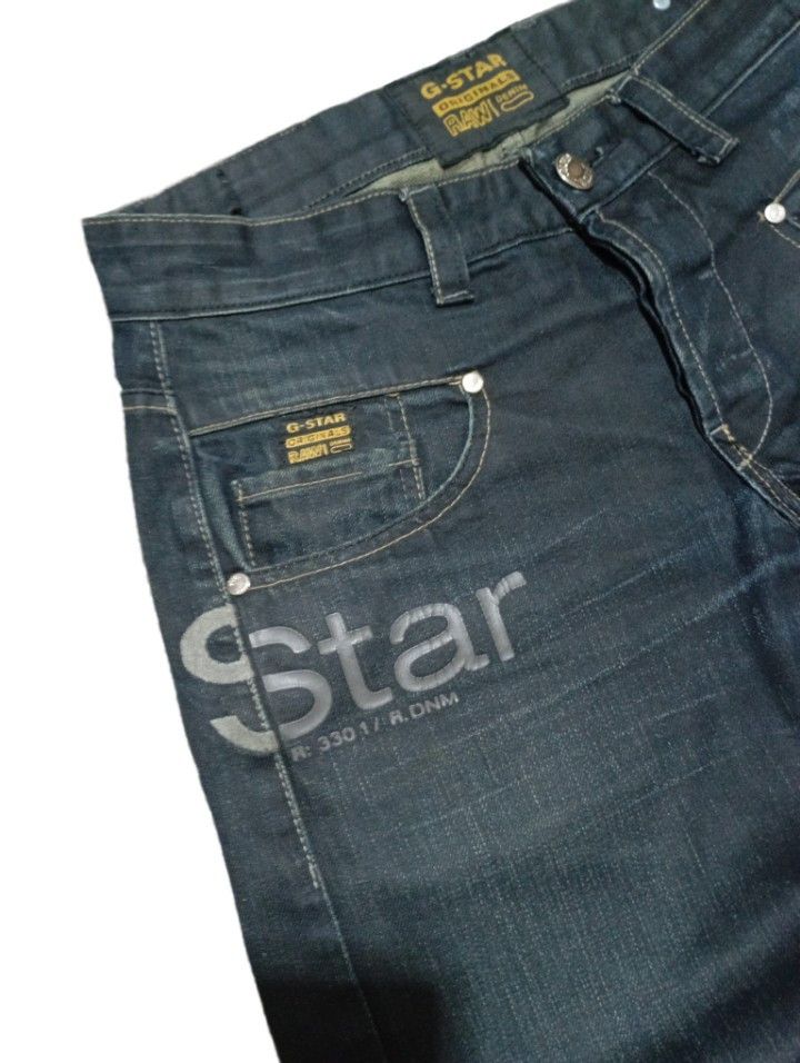 G-Star G star Raw Waxed Baggy Flared Hype Vintage Pants Size US 31 - 3 Thumbnail
