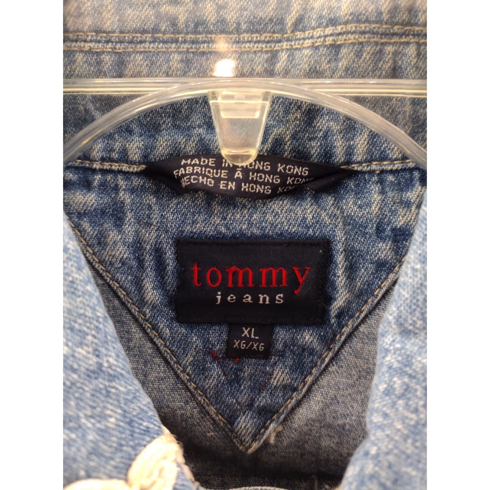 Tommy Hilfiger VTG Tommy Hilfiger Denim Jacket Girls XL Embroidered Collar Denim Jacket Girls XL Embroidered Collar Size XL / US 12-14 / IT 48-50 - 4 Thumbnail