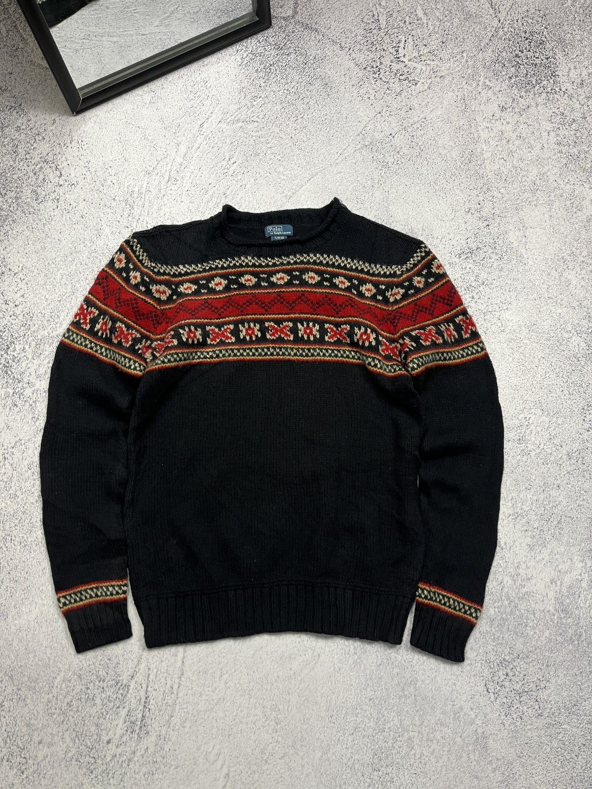 Polo Ralph Lauren Polo Ralph Lauren Fair Isle Nordic Cotton Wool Knit Sweater Size US XS / EU 42 / 0 - 1 Thumbnail
