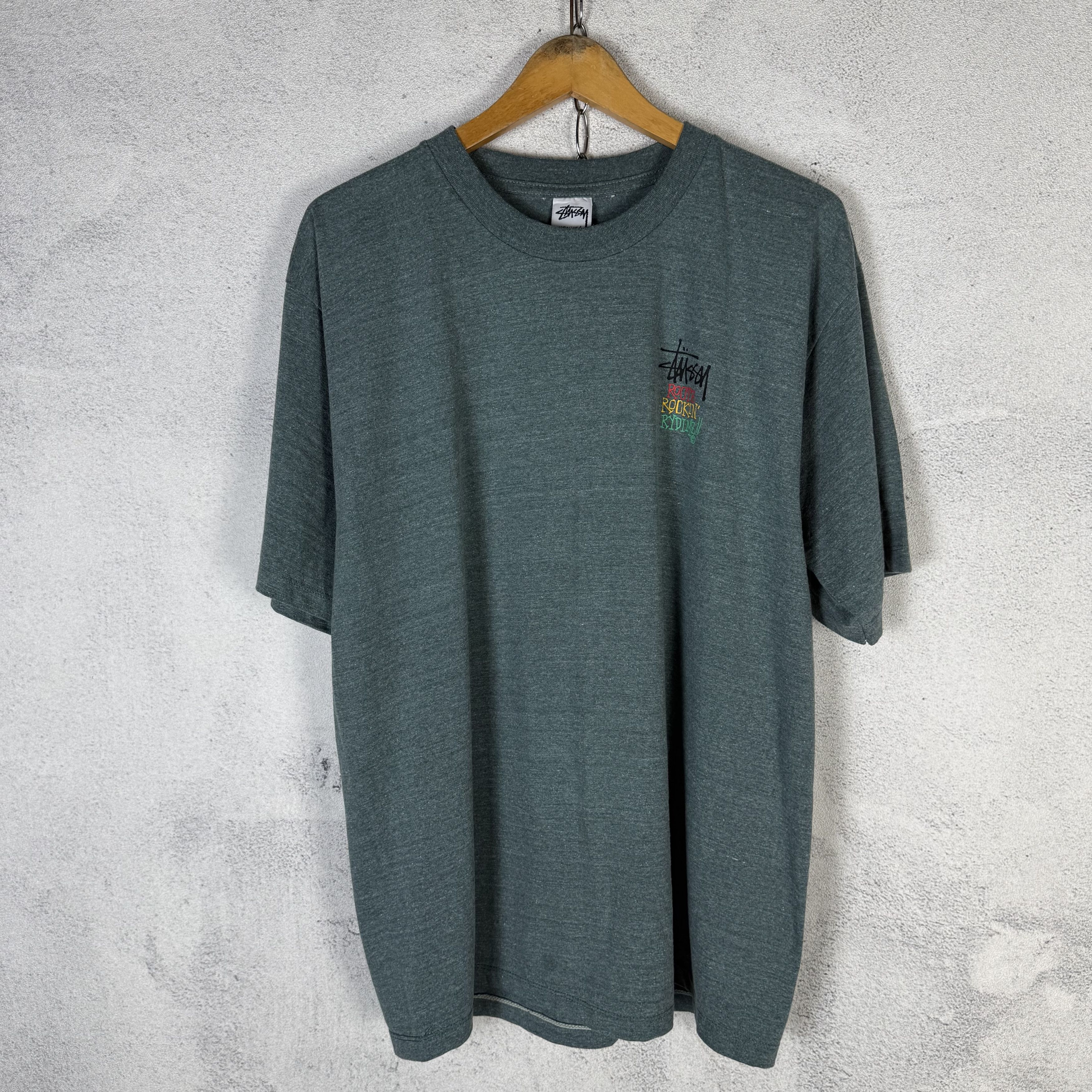 Stussy Vintage 80s Stussy Rasta Tshirt Size US L / EU 52-54 / 3 - 3 Thumbnail
