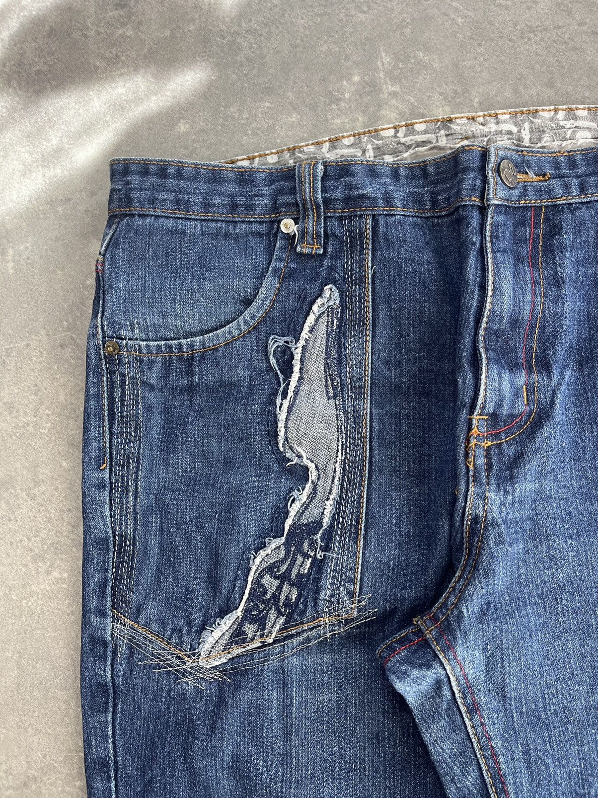 Artful Dodger 00s Artful Dodger Rare Skulls Baggy Denim Jeans 40 XXL Size US 40 / EU 56 - 5 Thumbnail