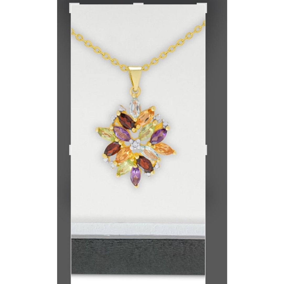& Other Stories Julia Capri Gemstone Pendant Necklace Size ONE SIZE - 3 Thumbnail