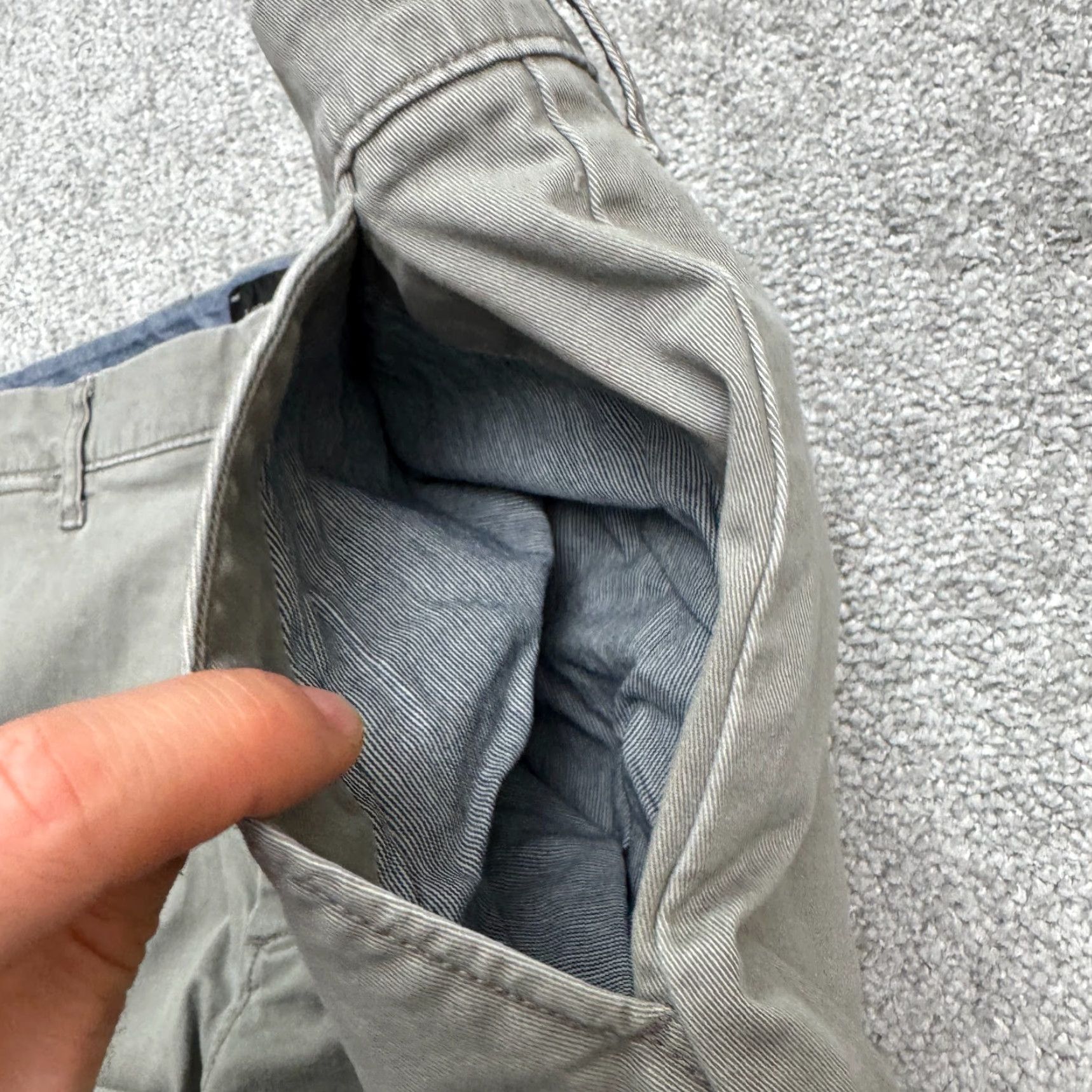 J.Crew J.Crew 484 Slim Fit Chino Pants Mens 35x32 Gray Flat Front Straight Leg Cotton Size US 35 - 5 Thumbnail