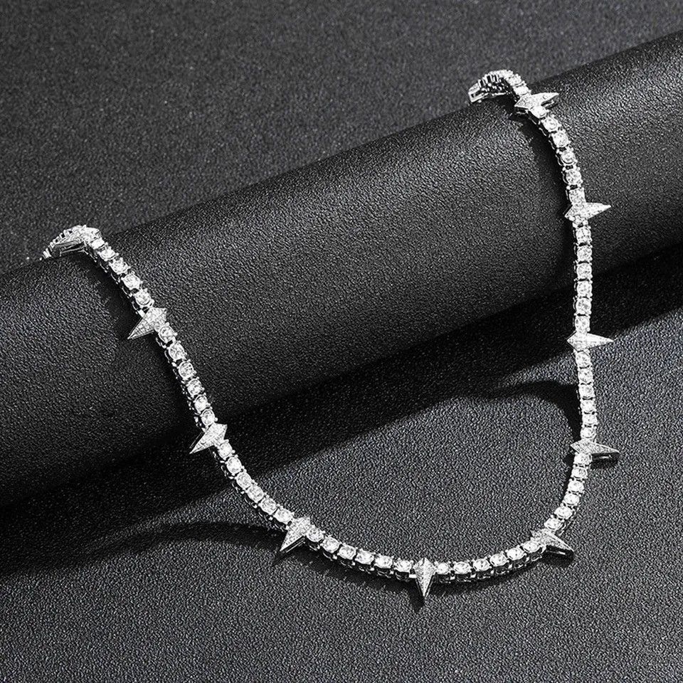 Jewelry Iced Out Spike Necklace Size ONE SIZE - 3 Thumbnail