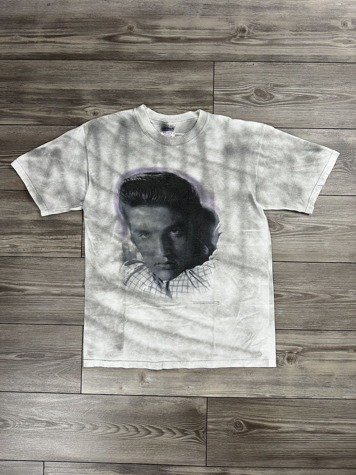 Band Tees × Vintage Vintage Elvis Presley Face Airbrush T Shirt Size US L / EU 52-54 / 3 - 1 Thumbnail