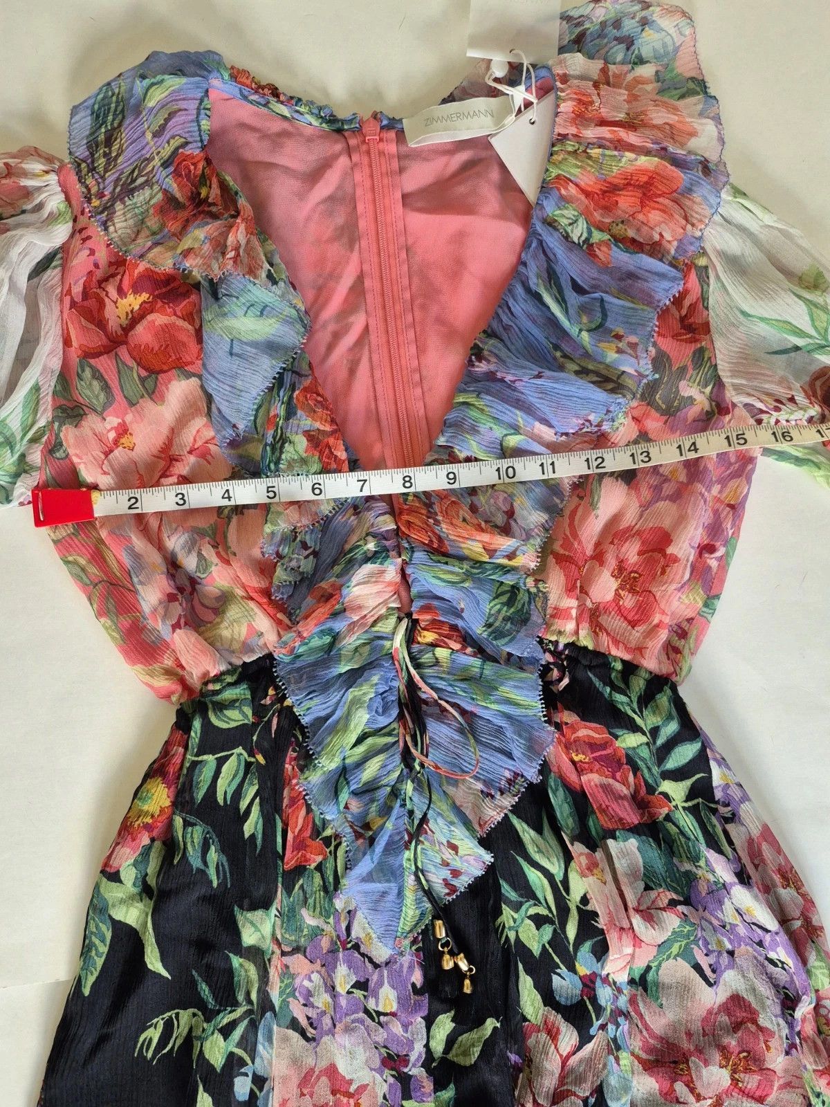 Zimmermann Bellitude Flutter Playsuit Romper Floral Silk Long Slv AU 0 Size S / US 4 / IT 40 - 14 Thumbnail