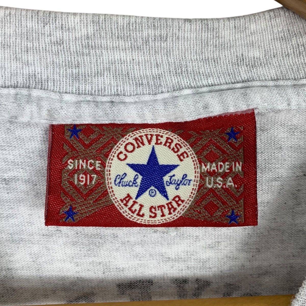 Converse Vintage 90s CONVERSE ALL STAR Logo Print Grey Short Shirt Size US M / EU 48-50 / 2 - 6 Thumbnail