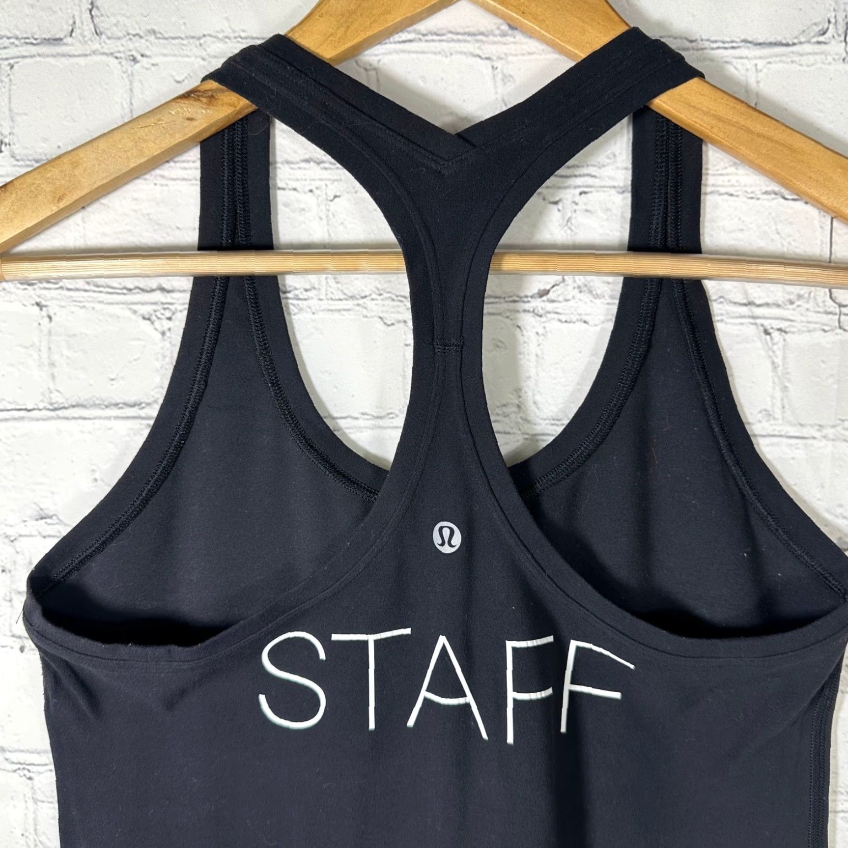 Lululemon Lululemon The Firm Staff Graphic Racerback Tank Top Black Womens Small Size S / US 4 / IT 40 - 4 Thumbnail