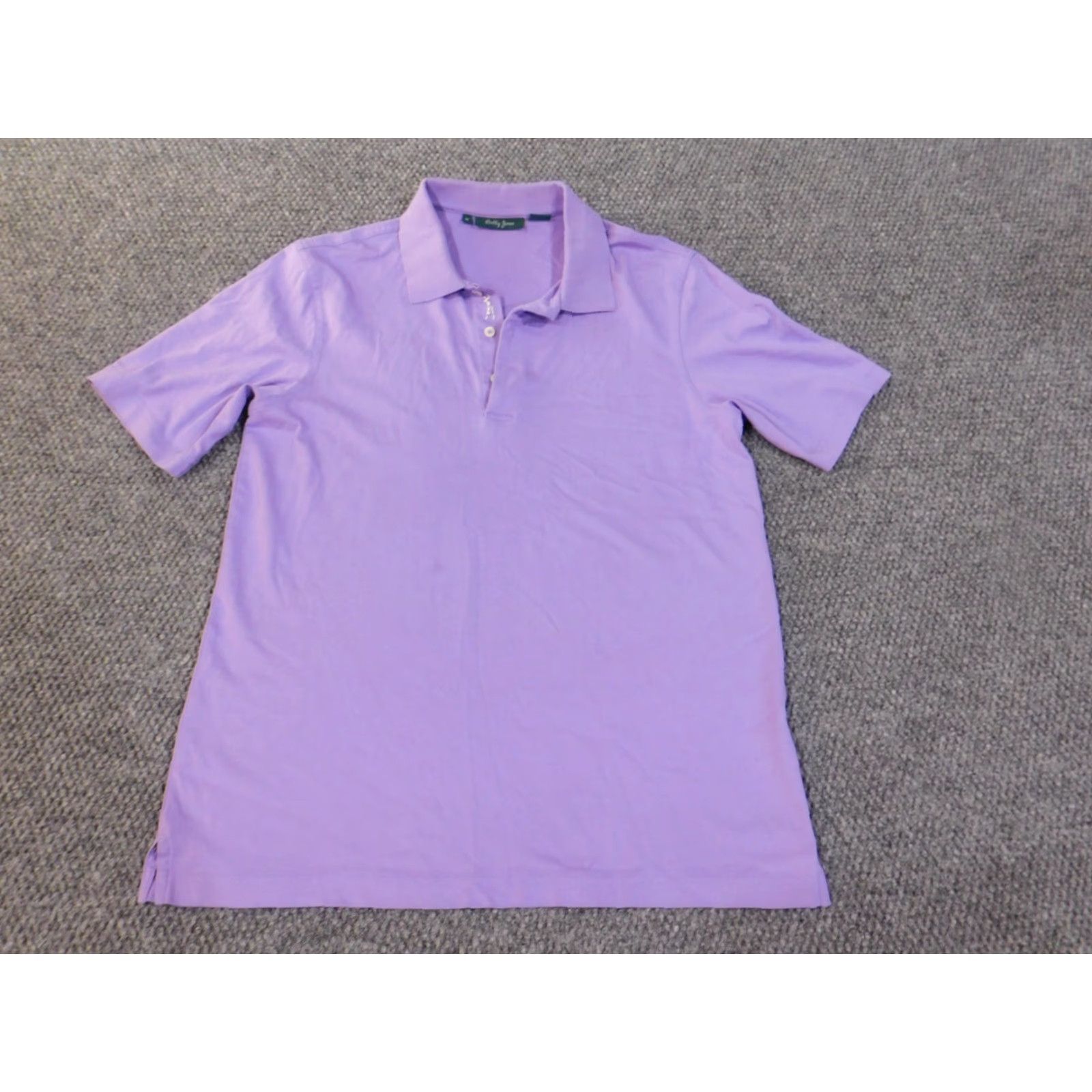 Vintage Bobby Jones Polo Shirt Mens Medium Purple Solid Knit Cotton Polyester Short Sleeve Collared Button Pockets Sports Golf Casual Size US M / EU 48-50 / 2 - 5 Thumbnail