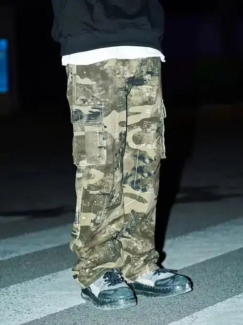 Jean fade pattern camo cargo pants Size US 31 - 1 Thumbnail