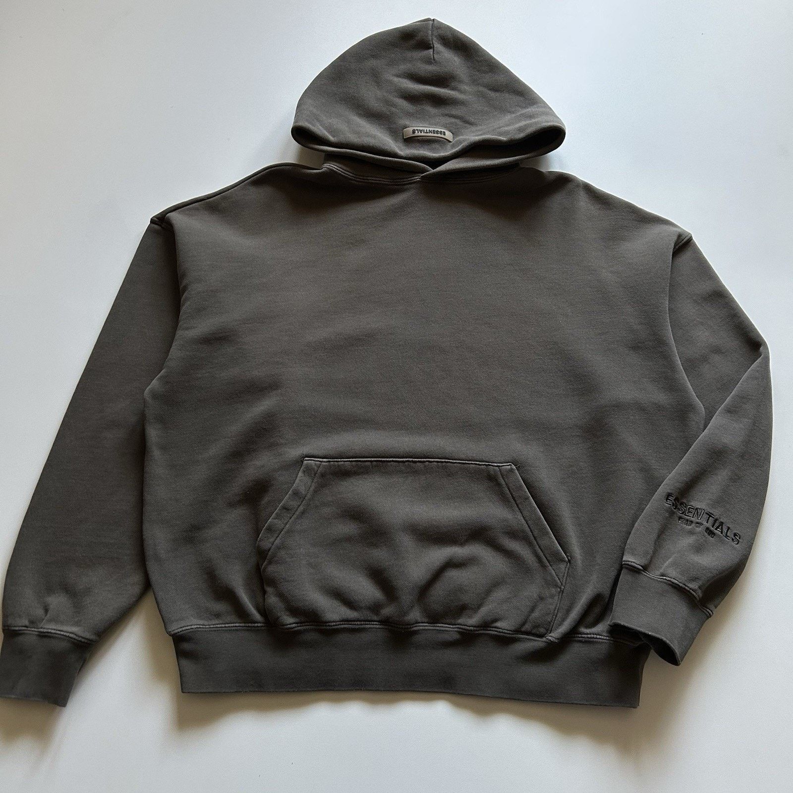 Fear Of God Essentials Hoodie Brown Medium Relaxed Fit Rare