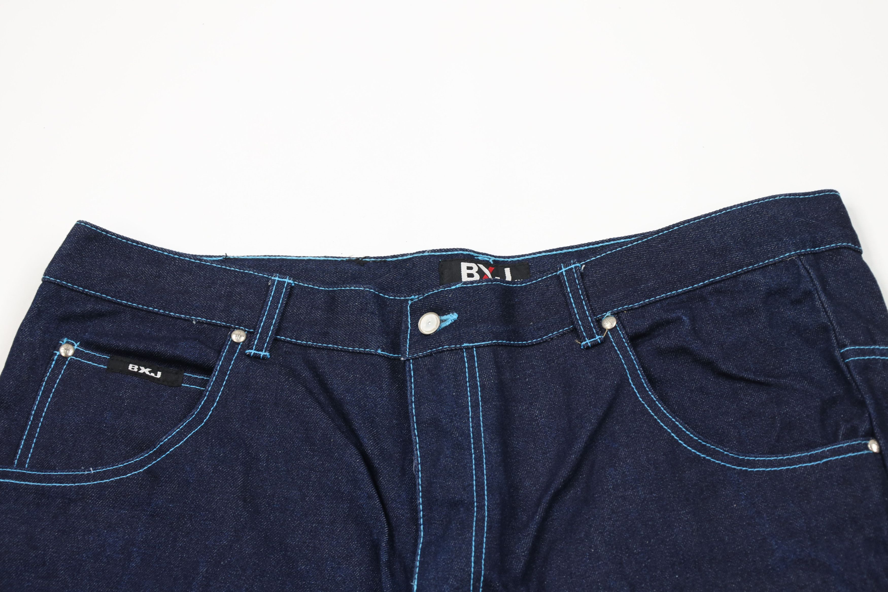 Vintage Vintage 90s Y2K Streetwear Baggy Fit Denim Cargo Shorts Blue Size US 40 / EU 56 - 2 Thumbnail