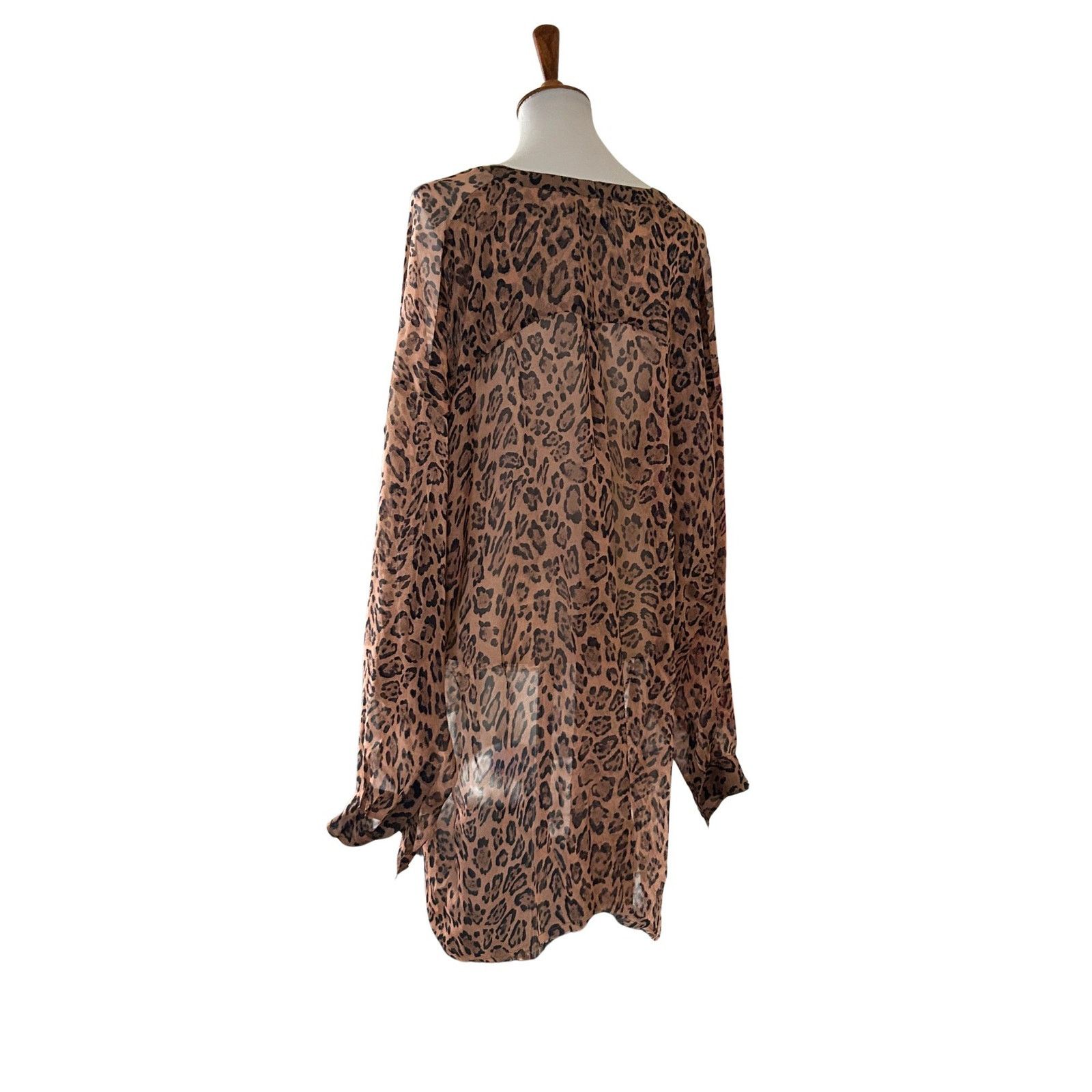 Faith Connexion Faith Connexion Leopard Silk Tunic Blouse – 100% Silk Size M / US 6-8 / IT 42-44 - 2 Thumbnail