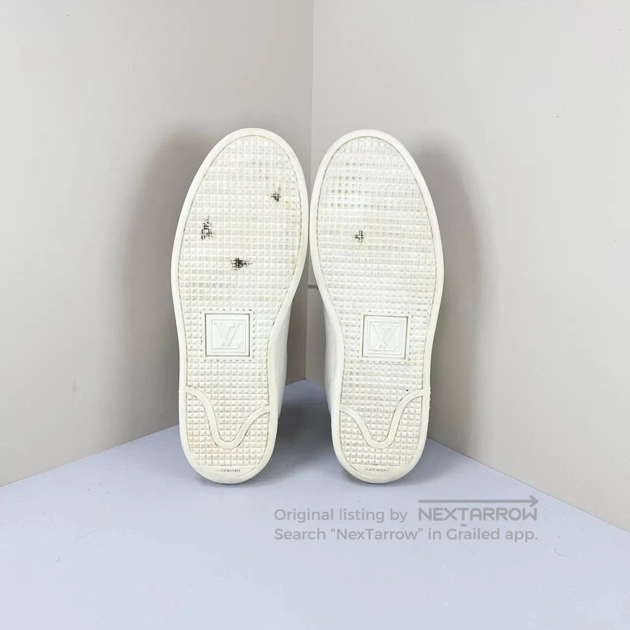 Louis Vuitton Louis Vuitton Metal Logo White Sneakers. Size US 5.5 / IT 35.5 - 5 Thumbnail
