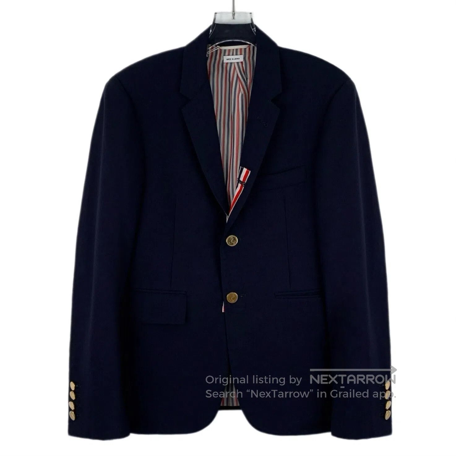 Thom Browne Thom Browne Dark Blue Wool Blazer Jacket| Size US XS / EU 42 / 0 - 1 Thumbnail