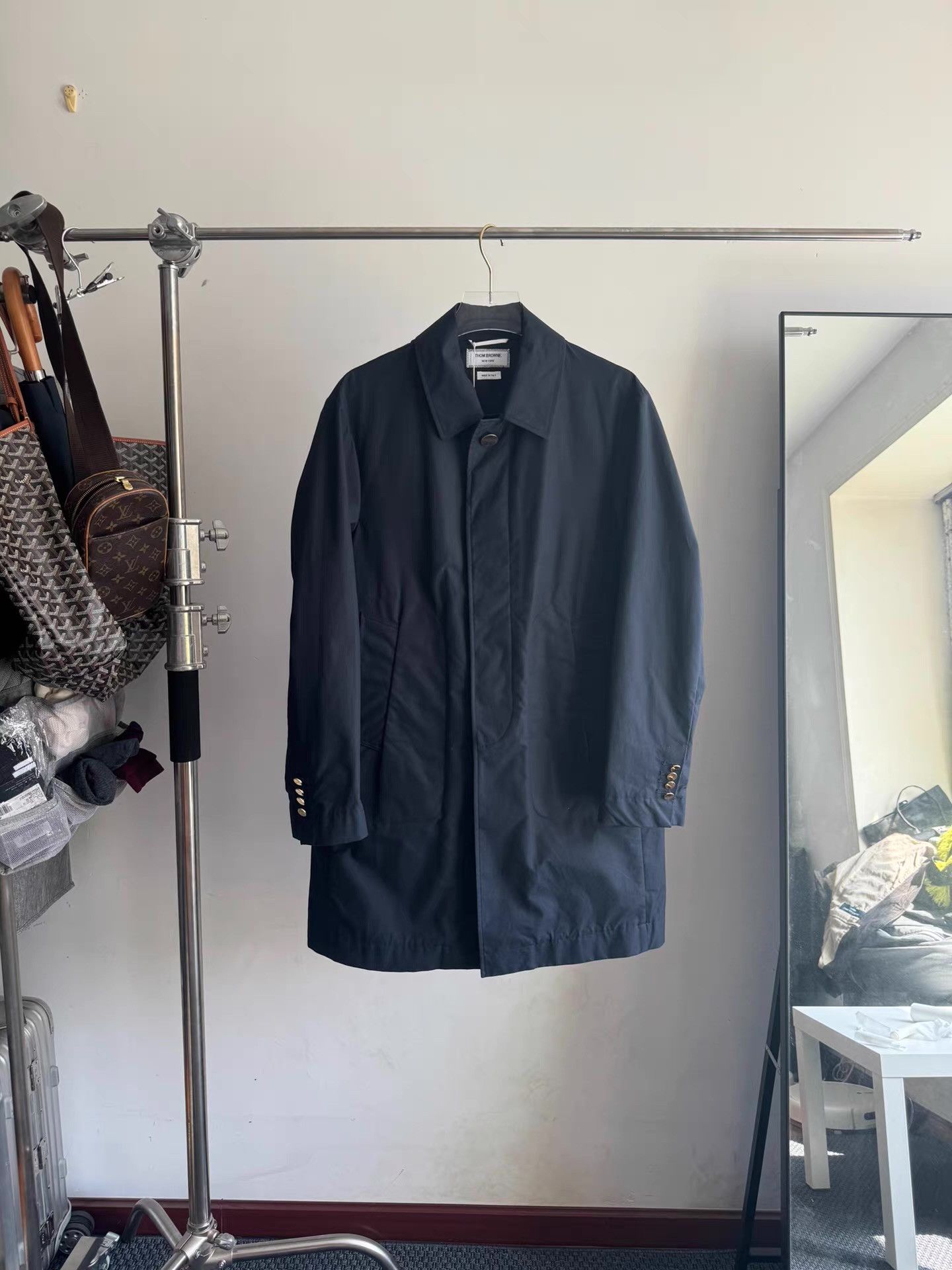 Thom Browne Thom Browne Navy Trench Coat Q17 Size US M / EU 48-50 / 2 - 1 Thumbnail