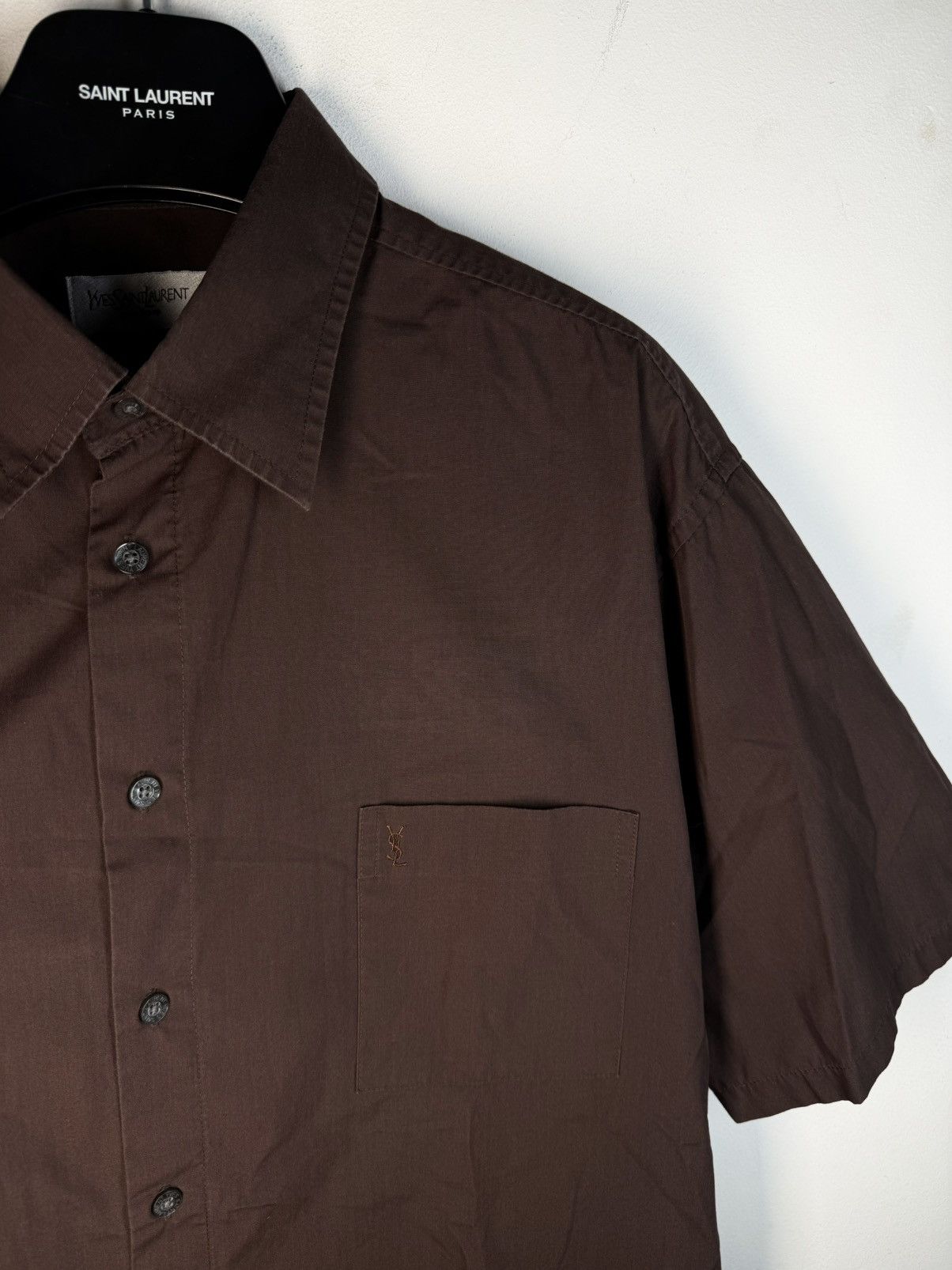 Yves Saint Laurent Brown YSL Shirt Summer Chocolate Size US XXL / EU 58 / 5 - 3 Thumbnail