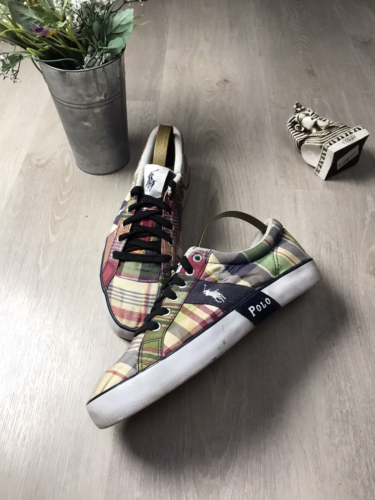 Vintage Polo Ralph Lauren checkered sneakers