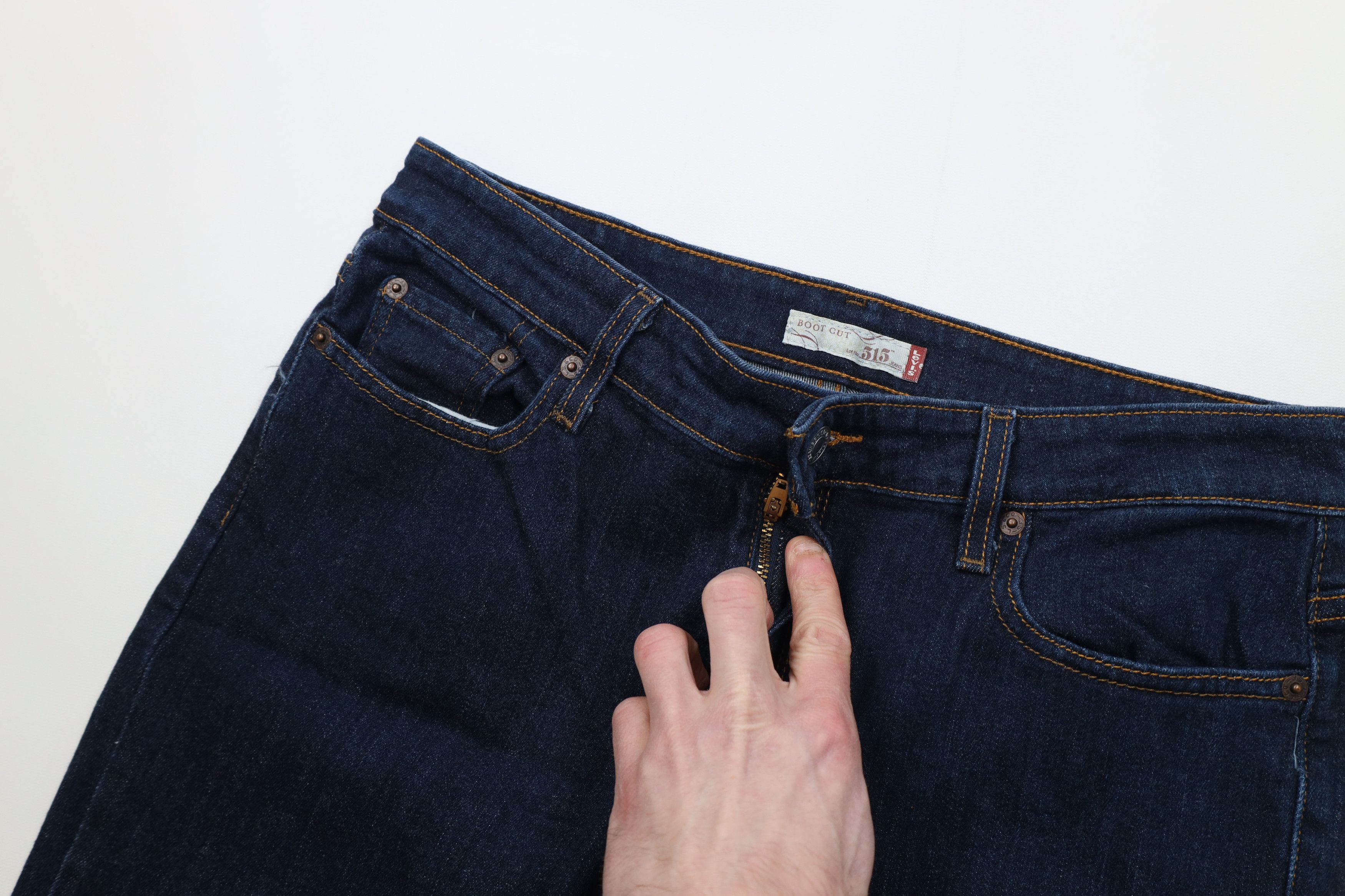 Levi's Vintage Y2K Levis 515 Babydoll Stretch Flared Bootcut Jeans Size 34" / US 12 / IT 48 - 7 Thumbnail