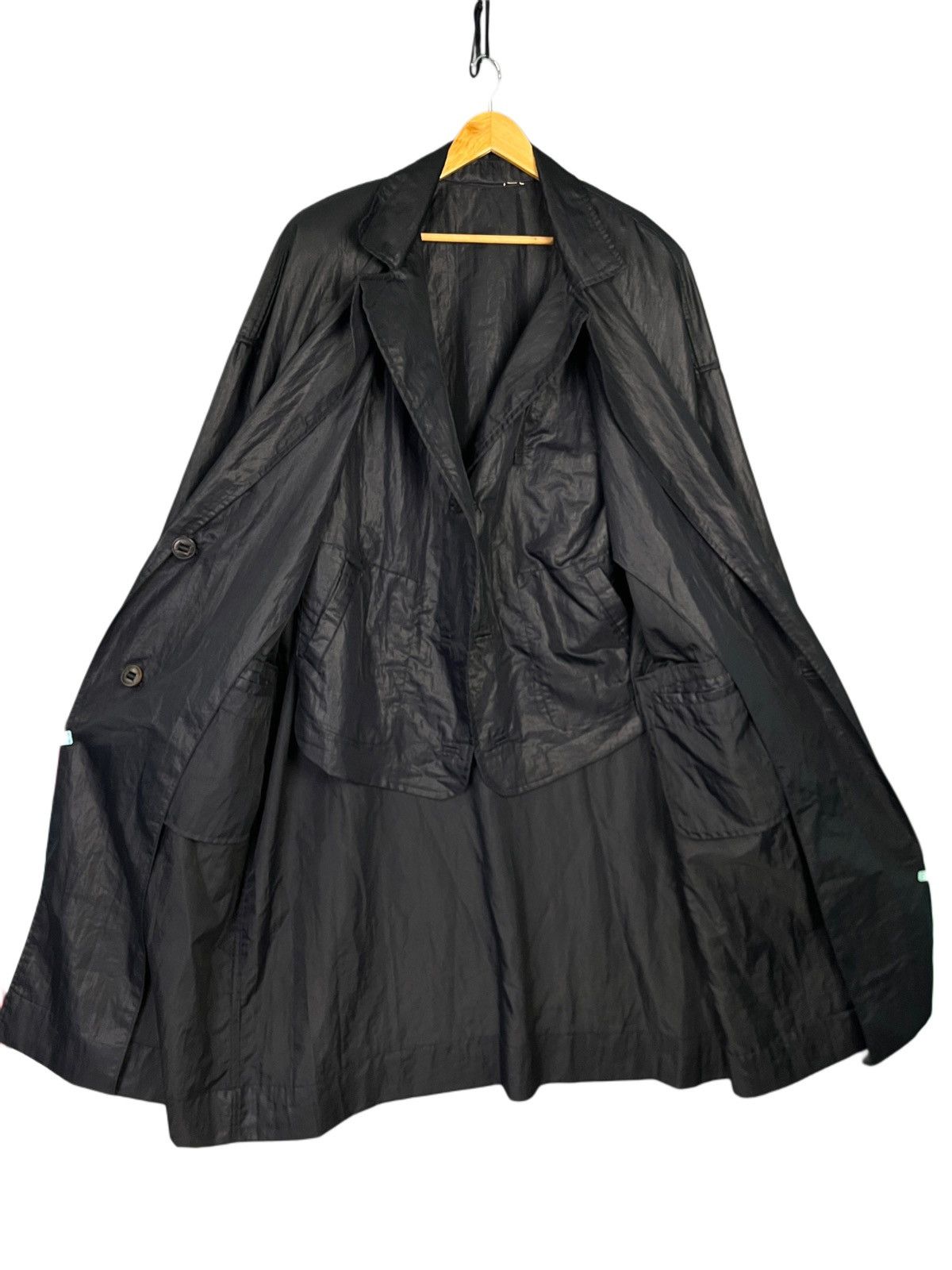 Issey Miyake × Vintage Vintage 80s Issey Miyake Men Long Coat Brush Label Size US M / EU 48-50 / 2 - 1 Thumbnail