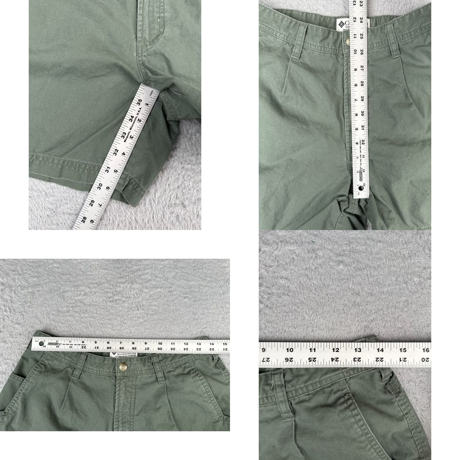 Vintage Vintage Columbia Women's Cargo Shorts 10 Green Chino Pleated 100% Cotton Hiking Casual Travel Size 32" / US 10 / IT 46 - 8 Thumbnail