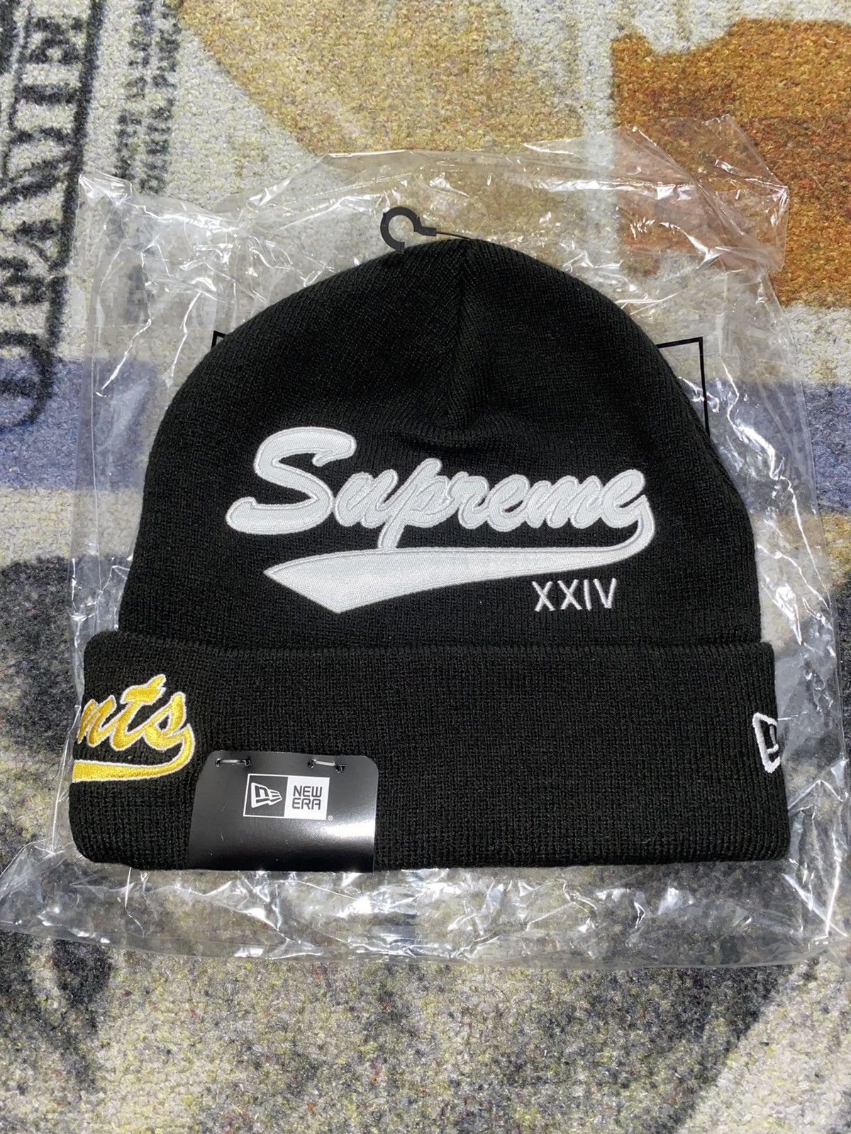 Pre-owned New Era X Supreme New Era Salvation Beanie In Black