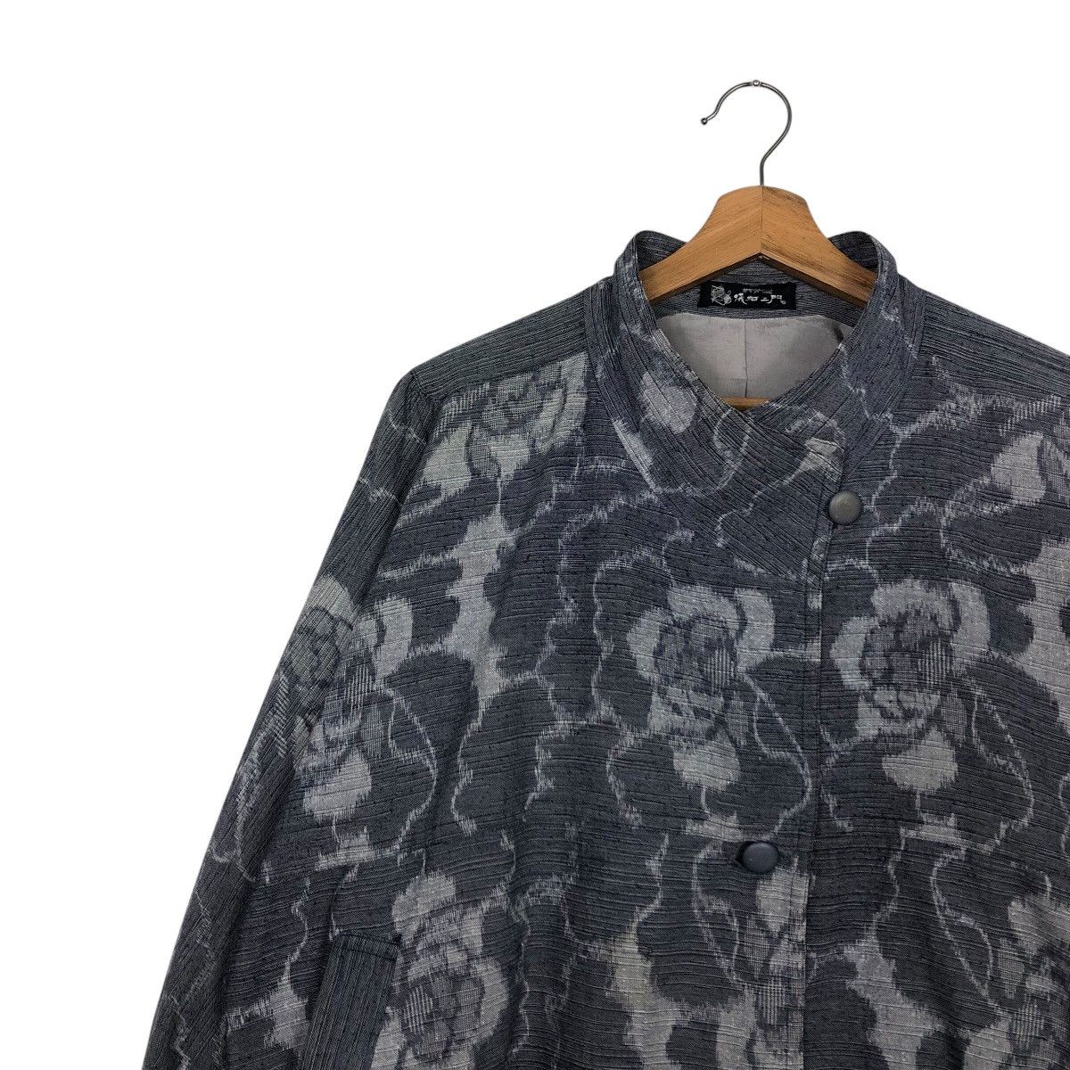 Issey Miyake 📌Vintage Bomber Jacket Quilted Flower Full Print Rich Grey Size US M / EU 48-50 / 2 - 8 Thumbnail