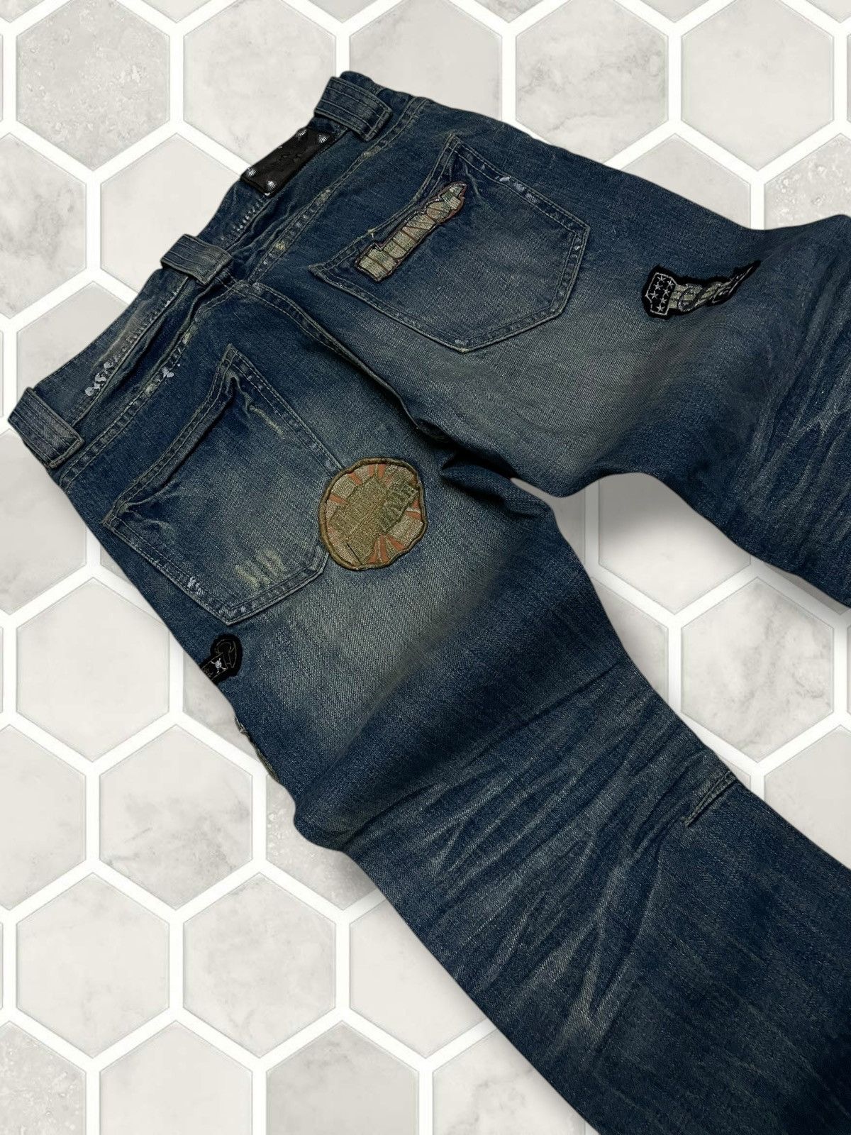 Hysteric Glamour Vintage Authentic Designer Bullet Noise Patchwork Denim Size US 30 / EU 46 - 17 Thumbnail