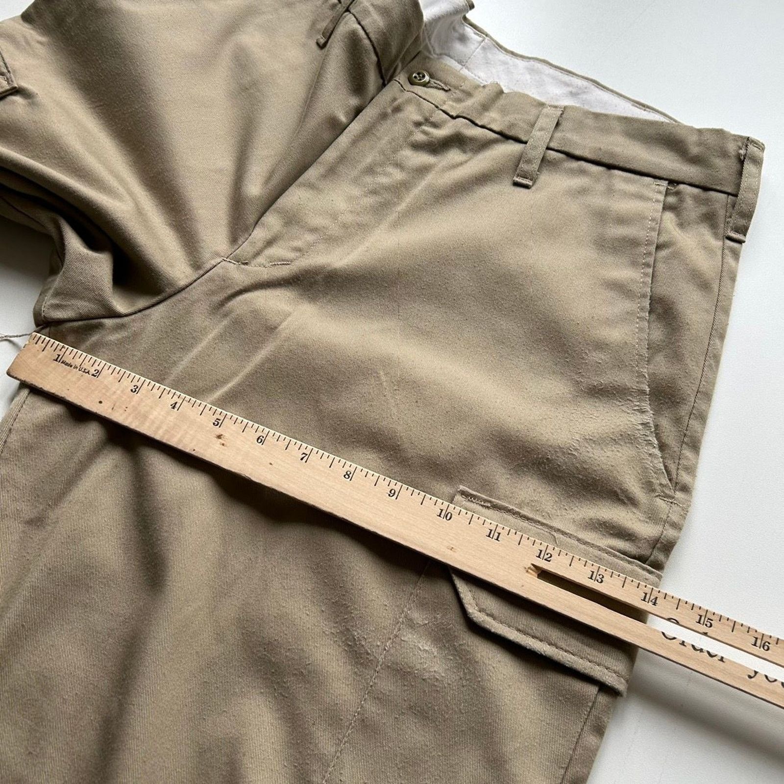 Vintage Vintage 2000s Khaki Soft Twill Cargo Pants Men's 34x30 Rare Size US 34 / EU 50 - 8 Thumbnail