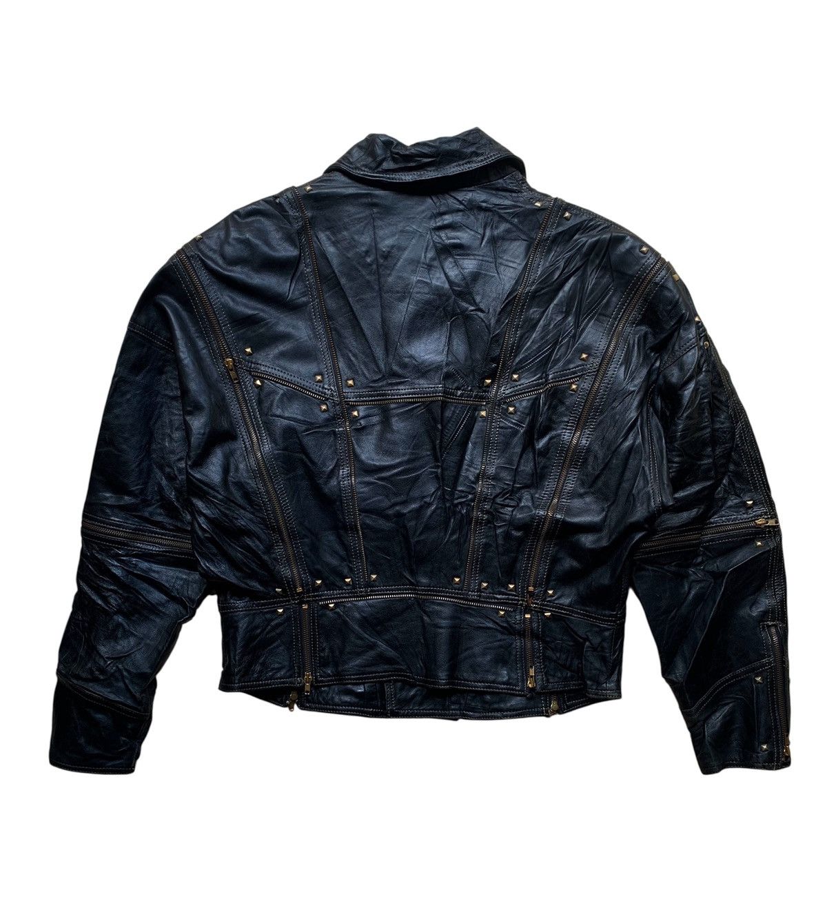Yoshiyuki Konishi Vintage ficce multi zipper studded sheepskin leather jacket Size US L / EU 52-54 / 3 - 7 Thumbnail