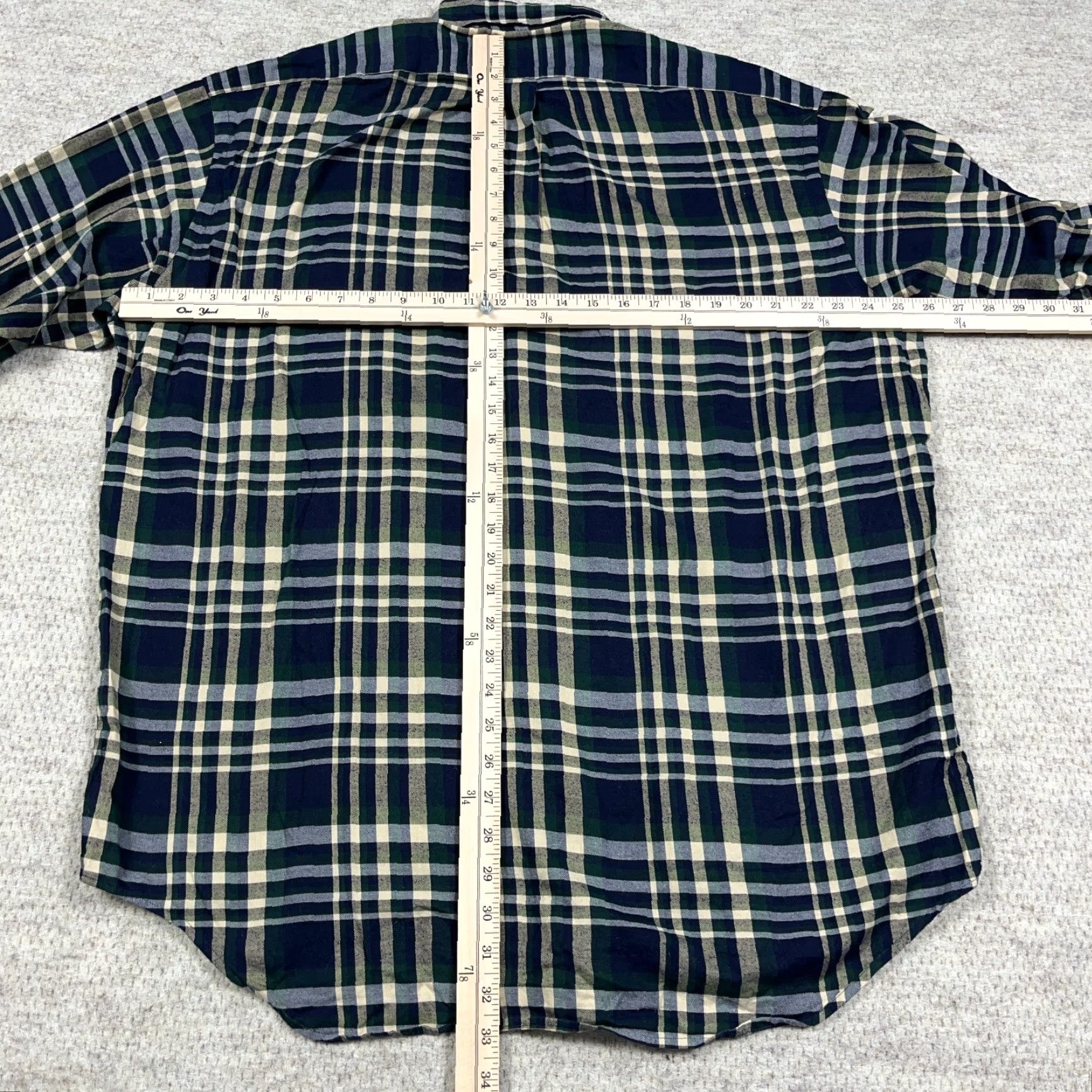 Ralph Lauren Ralph Lauren Button-Up Shirt Men L Blue Plaid Flannel Slim Crest VTG Size US L / EU 52-54 / 3 - 6 Thumbnail
