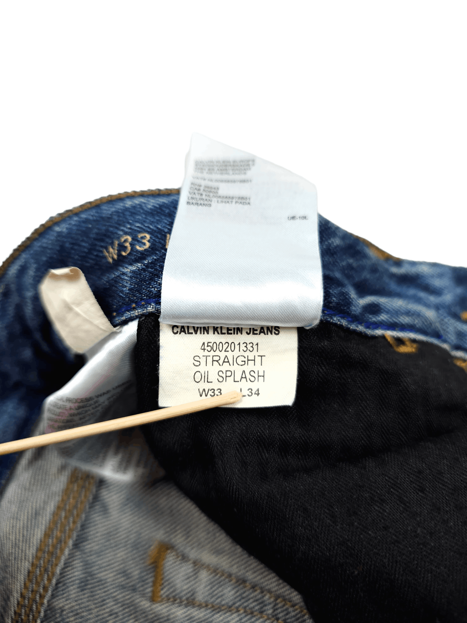 Calvin Klein × Japanese Brand 💎 Size 33/34 Calvin Klein Distressed Ripped Straight Jeans Size US 33 - 20 Thumbnail
