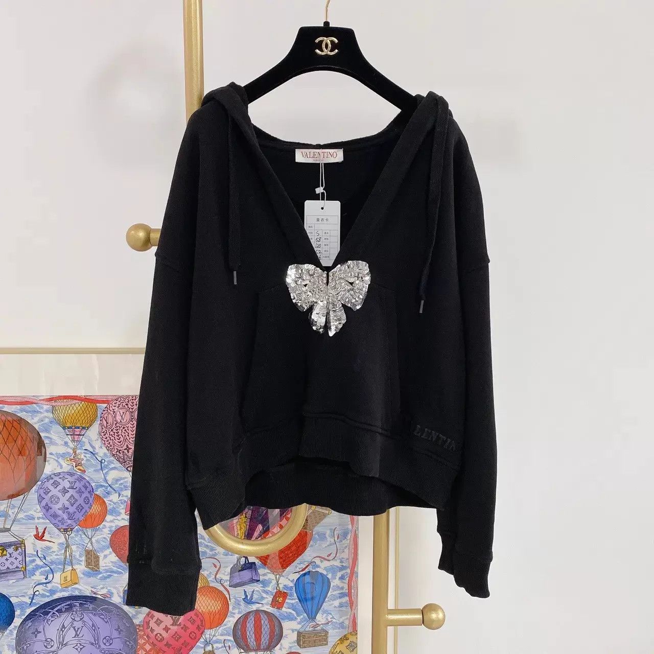 Valentino Valentino sequin embroidered hoodie S Size S / US 4 / IT 40 - 2 Thumbnail