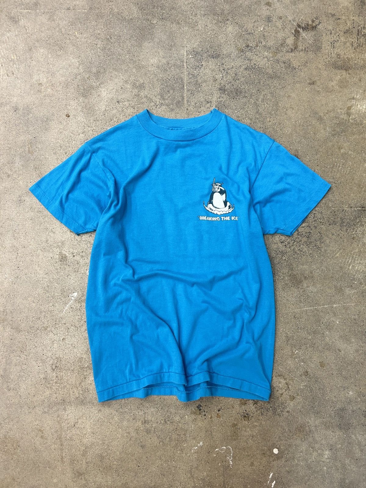 Vintage 80s Vintage University Graphic Tee Collegiate Shirt Penguins Size US M / EU 48-50 / 2 - 3 Thumbnail