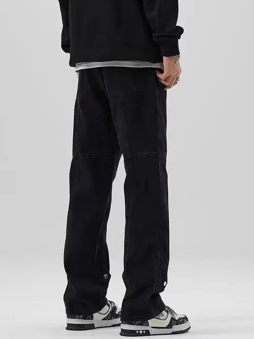 VIBE Vintage street hip-hop punk patchwork micro flare jeans Size US 34 / EU 50 - 4 Thumbnail