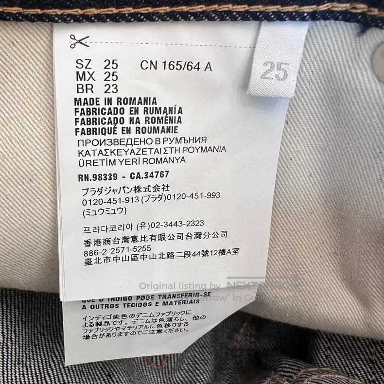Prada Prada Red-eared denim jeans Size 25" / US 0 / IT 36 - 4 Thumbnail