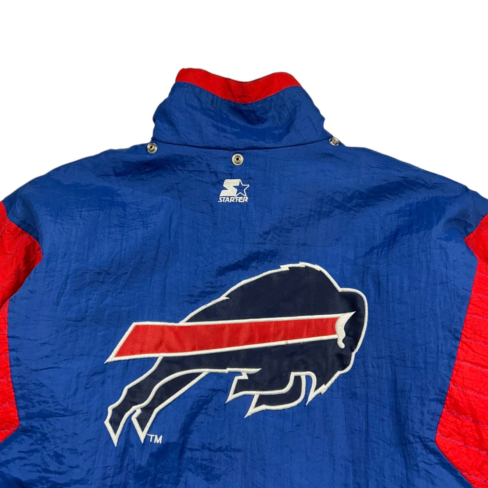 NFL VTG 90s BUFFALO BILLS STARTER PUFFER JACKET PULLOVER SIZE XL Size US L / EU 52-54 / 3 - 3 Thumbnail